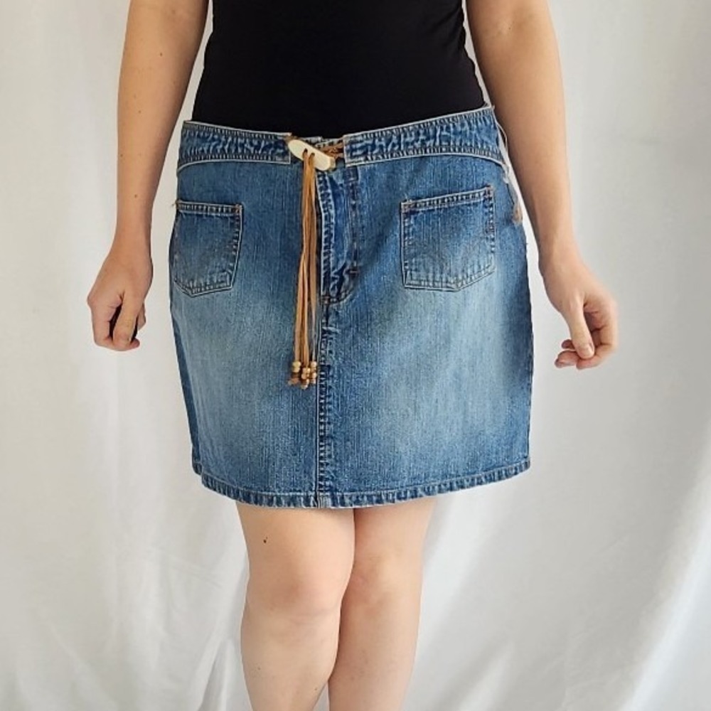 Y2K Deadstock Denim Mini Skirt